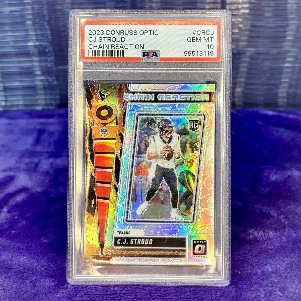 C.J. Stroud - 2023 Panini Donruss Optic Chain Reaction Holo Silver Rookie PSA 10